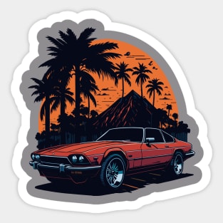 Jaguar XJS Vintage Car Art Sticker